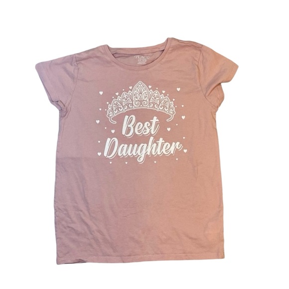 The Children's Place Other - Children’s Place pink graphic tee that says Best Daughter Sz L (10/12